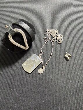 Silver Crystal Pave Teardrop Bracelet - Women Jewelry